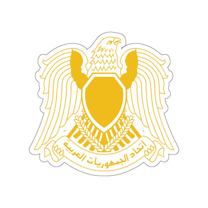 Coat of arms of the Federation of Arab Republics (1972–1977) STICKER Vinyl Die-Cut Decal-White-The Sticker Space