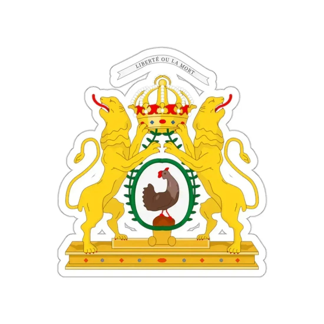 Coat of arms of the First Empire of Haiti STICKER Vinyl Die-Cut Decal 2 Inch - The Sticker Space