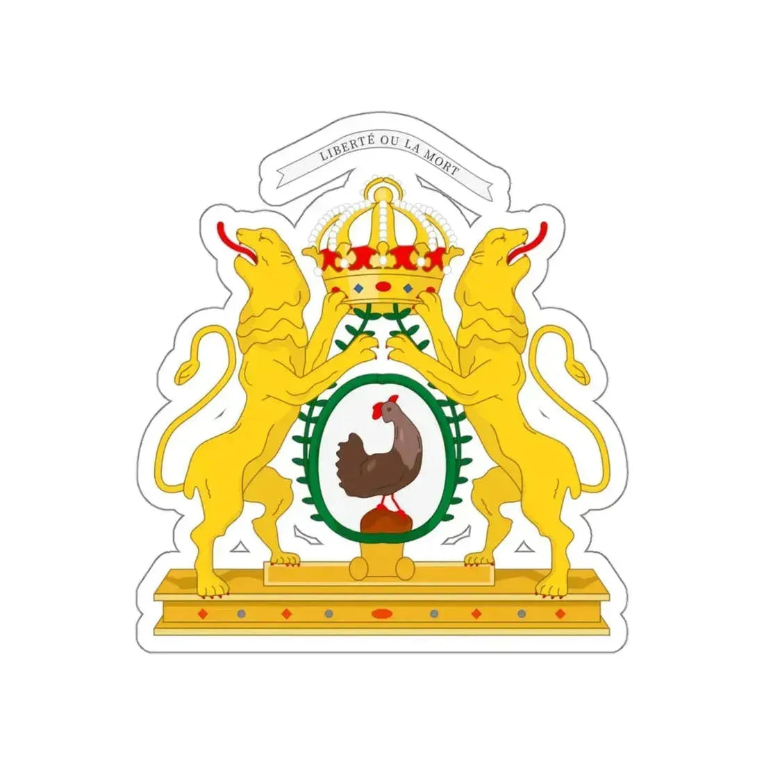 Coat of arms of the First Empire of Haiti STICKER Vinyl Die-Cut Decal 6 Inch - The Sticker Space