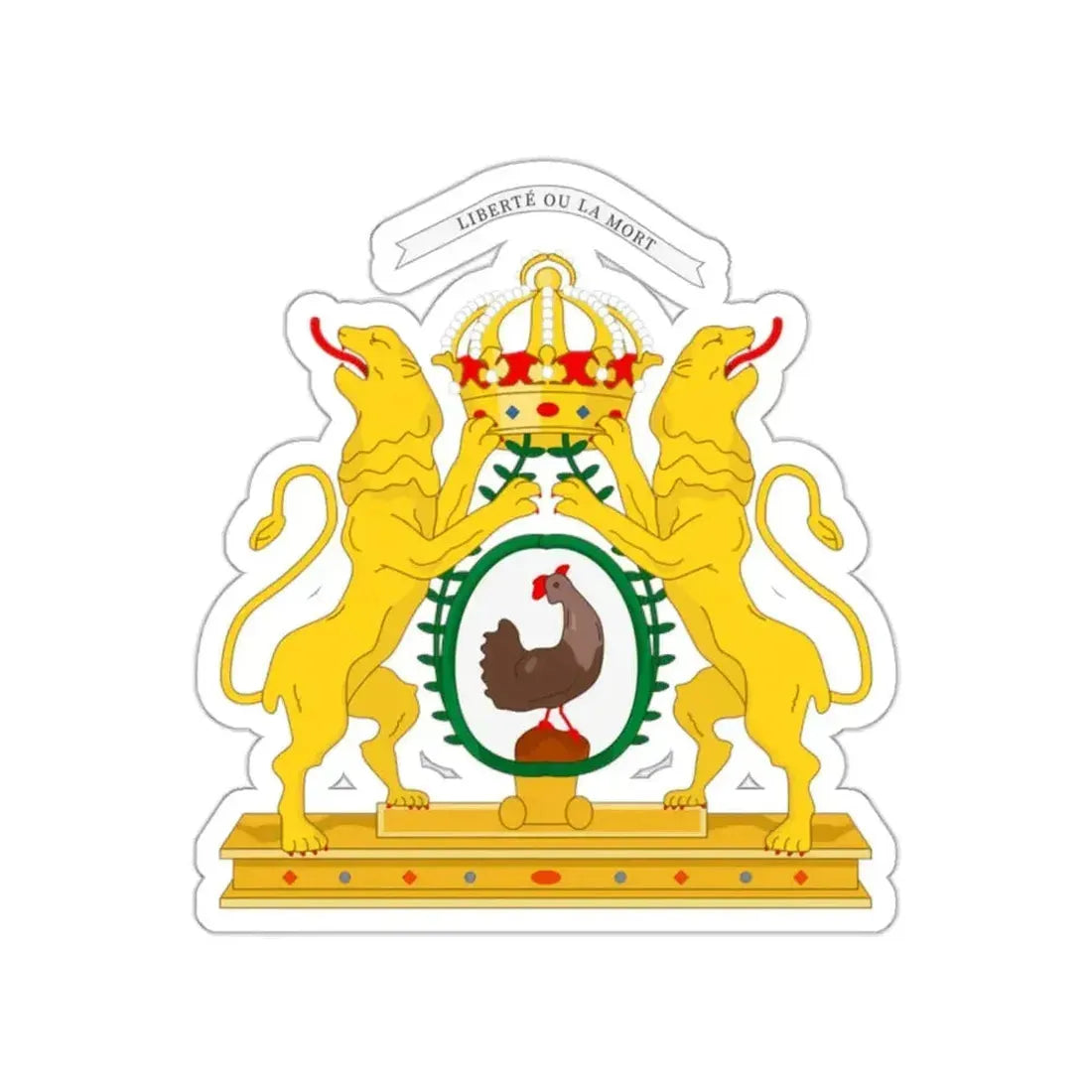 Coat of arms of the First Empire of Haiti STICKER Vinyl Die-Cut Decal - The Sticker Space