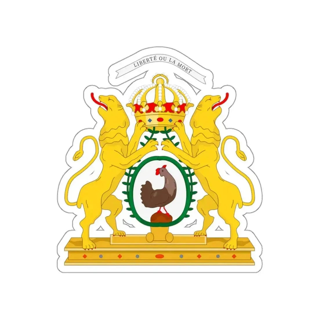 Coat of arms of the First Empire of Haiti STICKER Vinyl Die-Cut Decal - The Sticker Space