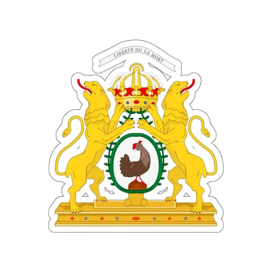 Coat of arms of the First Empire of Haiti STICKER Vinyl Die-Cut Decal - The Sticker Space