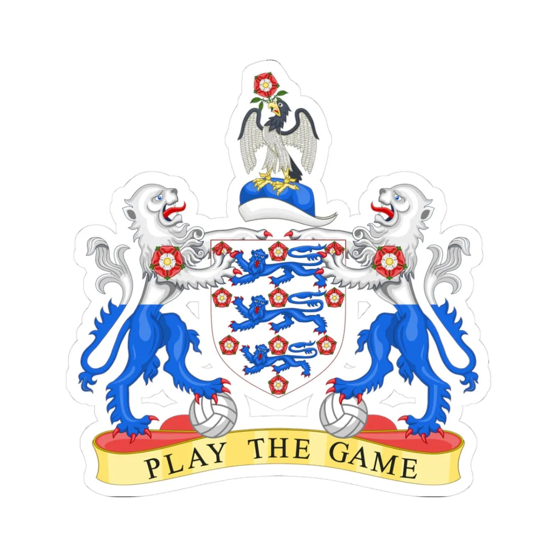 Coat of arms of the Football Association (England) (Coat of Arms) STICKER Vinyl Kiss-Cut Decal 3 Inch White - The Sticker Space