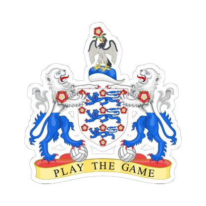 Coat of arms of the Football Association (England) (Coat of Arms) STICKER Vinyl Kiss-Cut Decal 6 Inch White - The Sticker Space