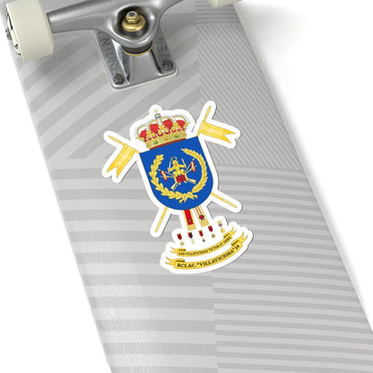 Coat of Arms of the Former 14th Cavalry Regiment Villaviciosa (Spain) (Coat of Arms) STICKER Vinyl Kiss-Cut Decal - The Sticker Space