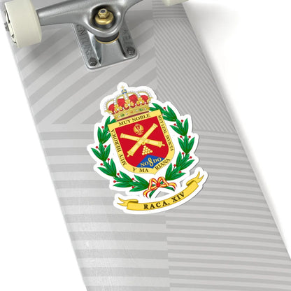 Coat of Arms of the Former 14th Field Artillery Regiment (Spain) (Coat of Arms) STICKER Vinyl Kiss-Cut Decal - The Sticker Space