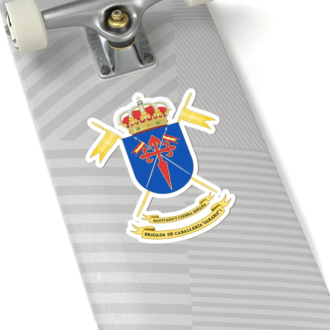 Coat of Arms of the Former 1st Cavalry Brigade Jarama (Spain) (Coat of Arms) STICKER Vinyl Kiss-Cut Decal - The Sticker Space