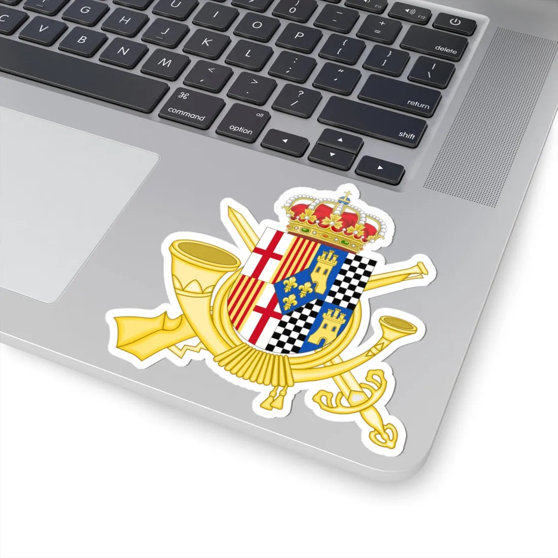 Coat of Arms of the Former 32nd Infantry Regiment San Quintín (Spain) (Coat of Arms) STICKER Vinyl Kiss-Cut Decal - The Sticker Space
