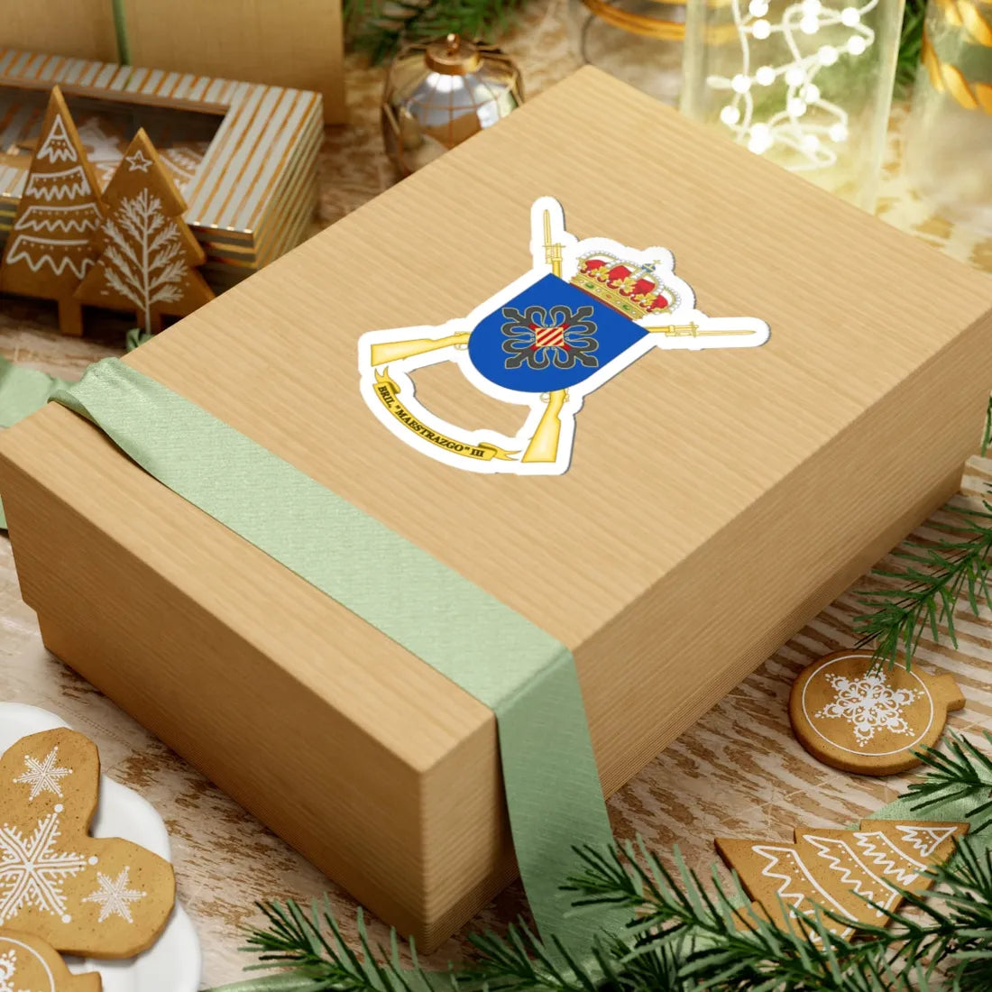 Coat of Arms of the Former 3rd Light Infantry Brigade Maestrazgo (Spain) (Coat of Arms) STICKER Vinyl Kiss-Cut Decal - The Sticker Space