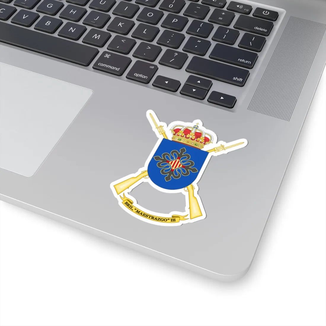 Coat of Arms of the Former 3rd Light Infantry Brigade Maestrazgo (Spain) (Coat of Arms) STICKER Vinyl Kiss-Cut Decal - The Sticker Space