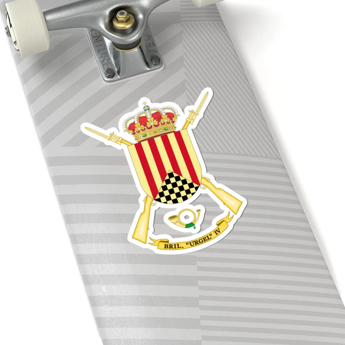 Coat of Arms of the Former 4th Light Infantry Brigade Urgel (Spain) (Coat of Arms) STICKER Vinyl Kiss-Cut Decal - The Sticker Space