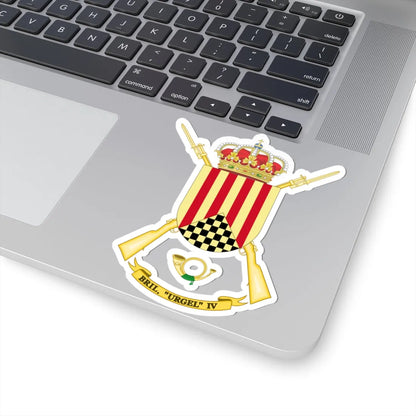 Coat of Arms of the Former 4th Light Infantry Brigade Urgel (Spain) (Coat of Arms) STICKER Vinyl Kiss-Cut Decal - The Sticker Space