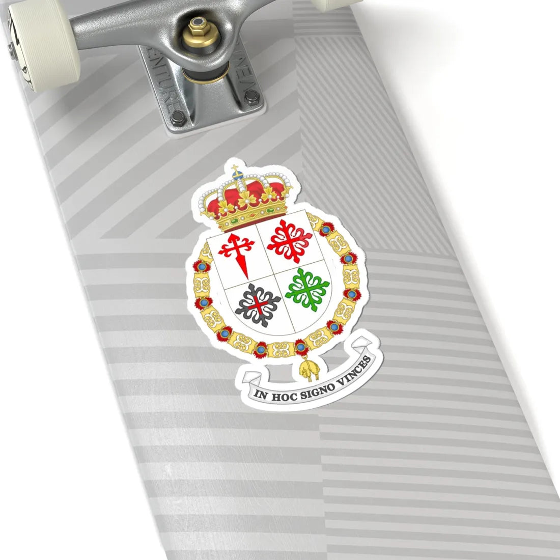 Coat of Arms of the Former Infantry Regiment Ordenes Militares (Spain) (Coat of Arms) STICKER Vinyl Kiss-Cut Decal - The Sticker Space