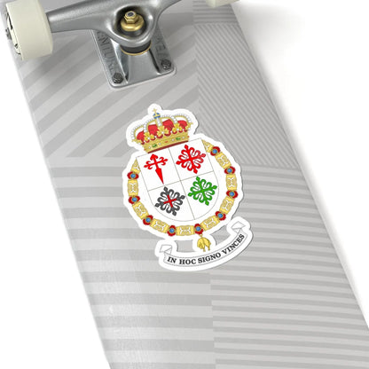 Coat of Arms of the Former Infantry Regiment Ordenes Militares (Spain) (Coat of Arms) STICKER Vinyl Kiss-Cut Decal - The Sticker Space