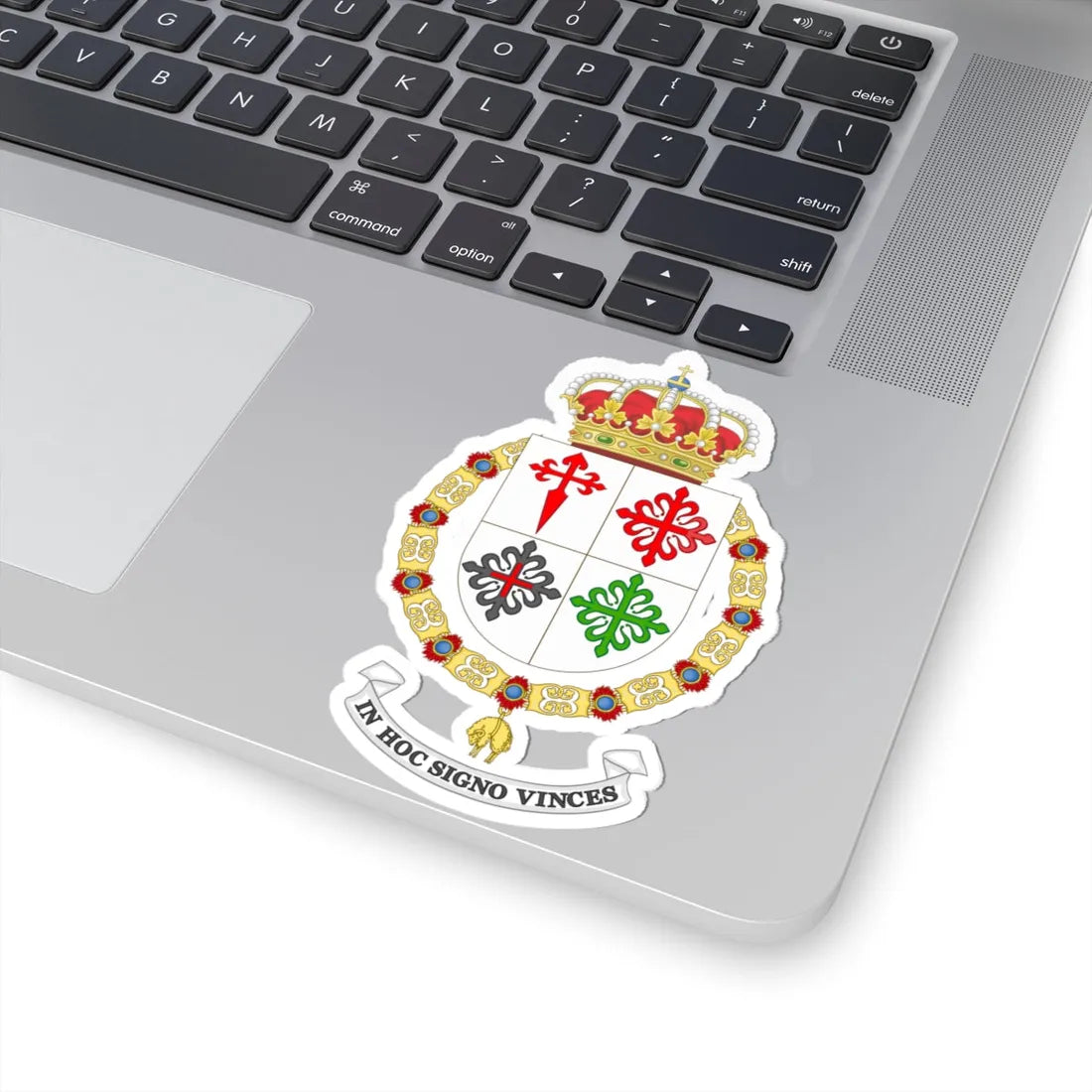 Coat of Arms of the Former Infantry Regiment Ordenes Militares (Spain) (Coat of Arms) STICKER Vinyl Kiss-Cut Decal - The Sticker Space