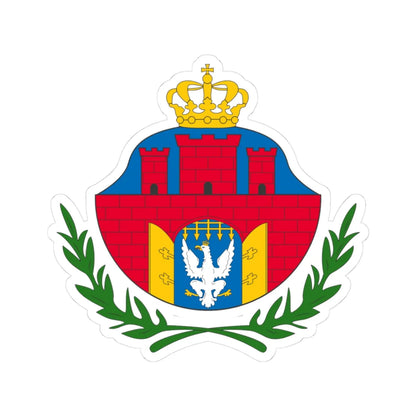 Coat of arms of the Free City of Cracow (Poland) (Coat of Arms) STICKER Vinyl Kiss-Cut Decal 3 Inch White - The Sticker Space