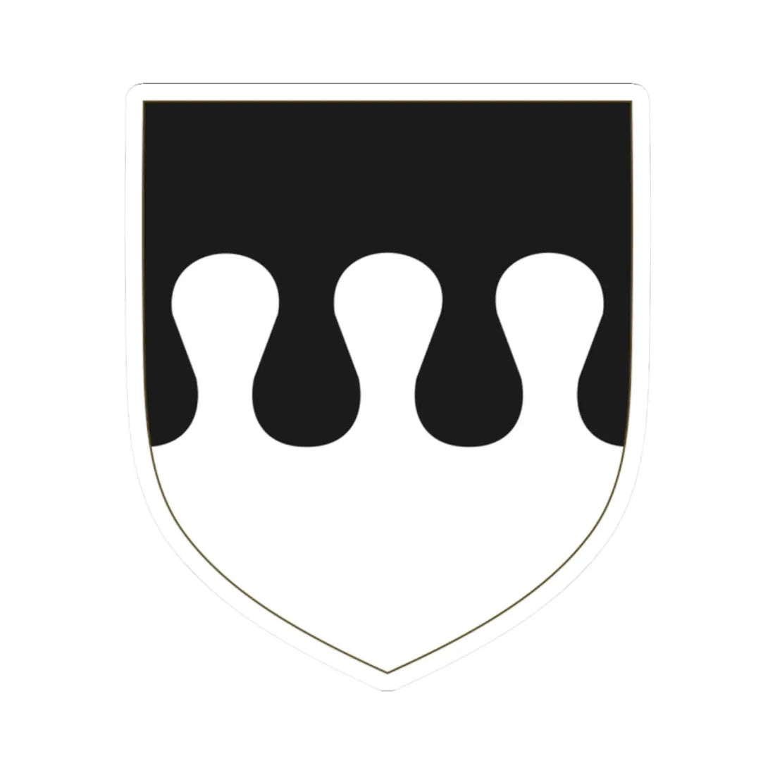 Coat of arms of the Fregoso Family (Italy) (Coat of Arms) STICKER Vinyl Kiss-Cut Decal 2 Inch White - The Sticker Space