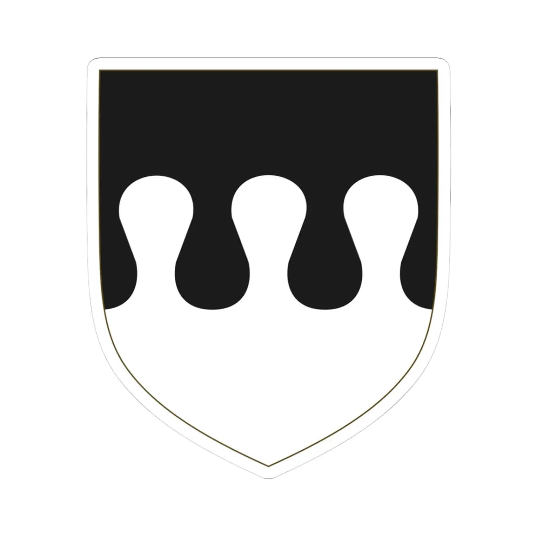 Coat of arms of the Fregoso Family (Italy) (Coat of Arms) STICKER Vinyl Kiss-Cut Decal 3 Inch White - The Sticker Space