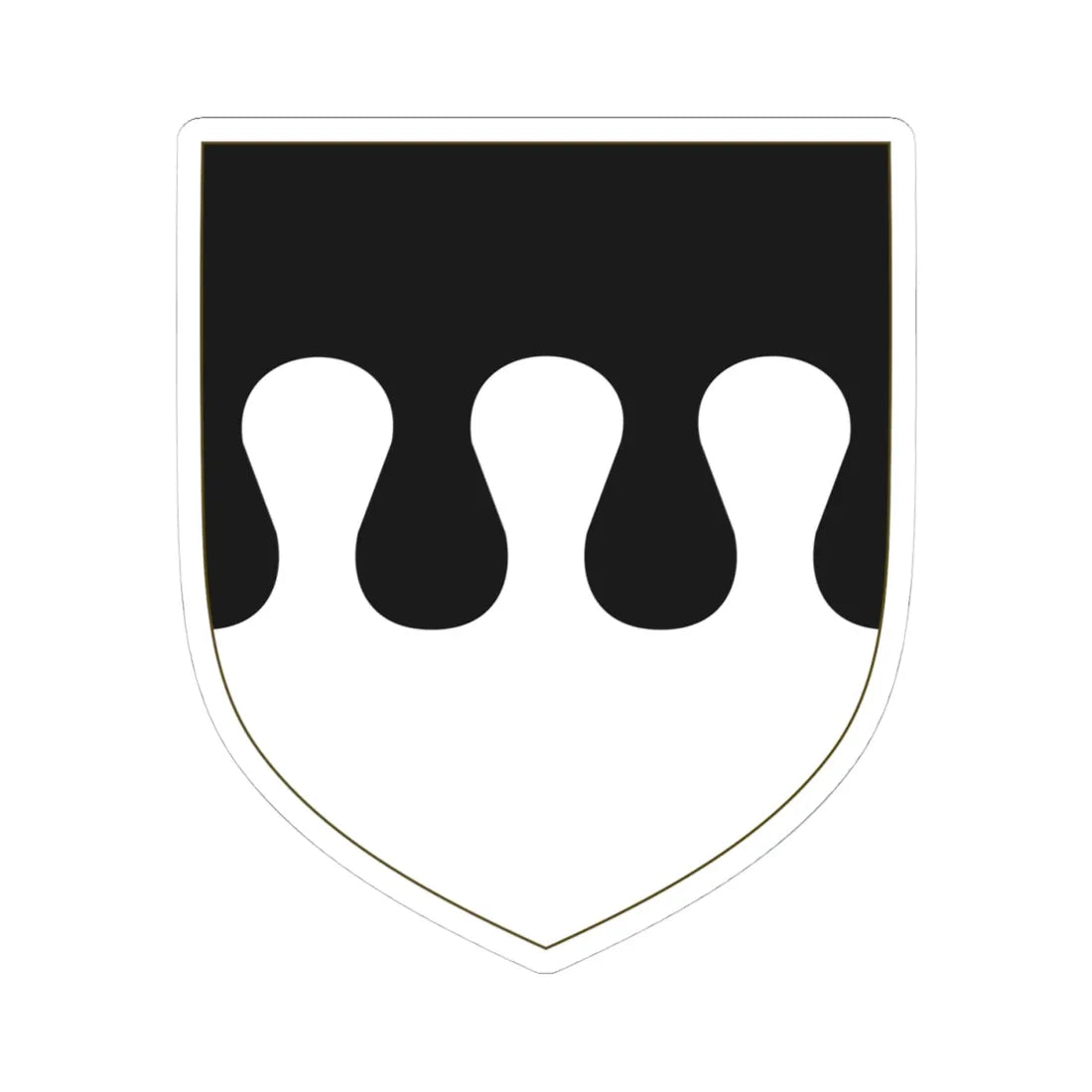 Coat of arms of the Fregoso Family (Italy) (Coat of Arms) STICKER Vinyl Kiss-Cut Decal 4 Inch White - The Sticker Space