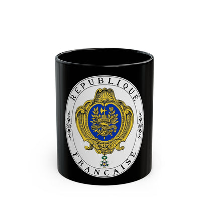 Coat of arms of the French Republic (1905) - Black Coffee Mug-11oz-The Sticker Space