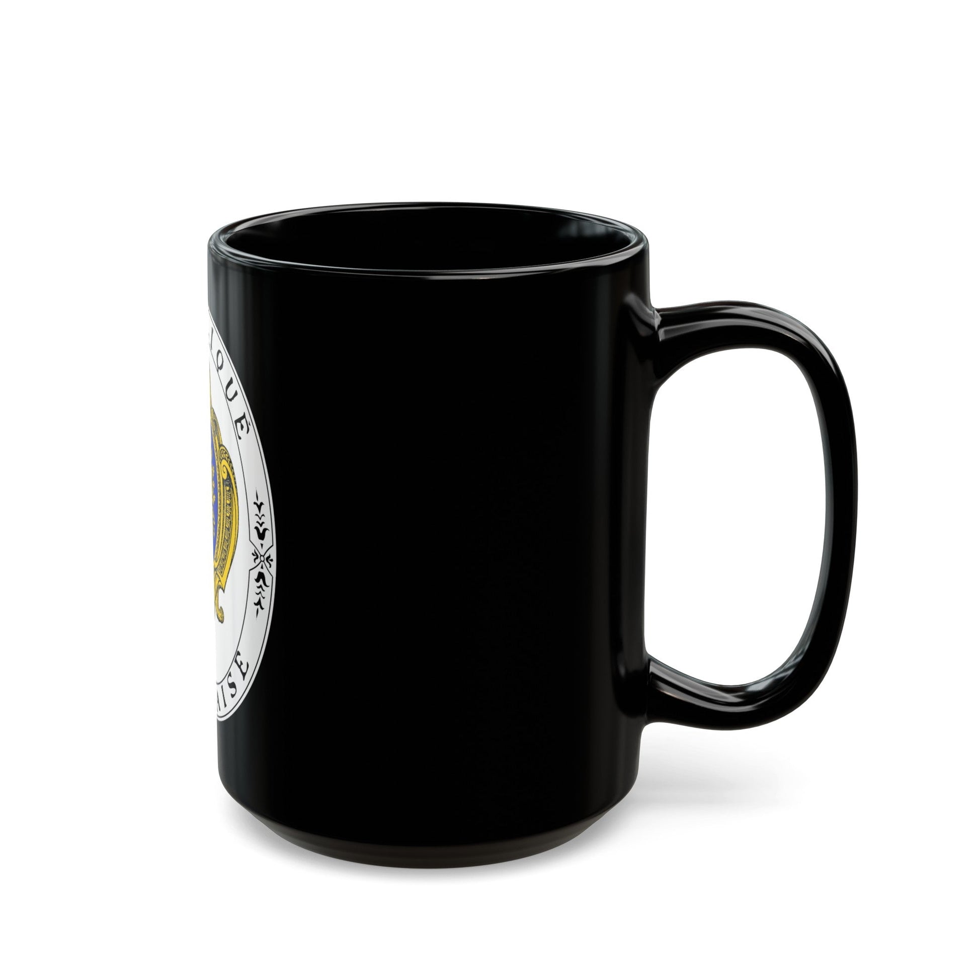 Coat of arms of the French Republic (1905) - Black Coffee Mug-The Sticker Space