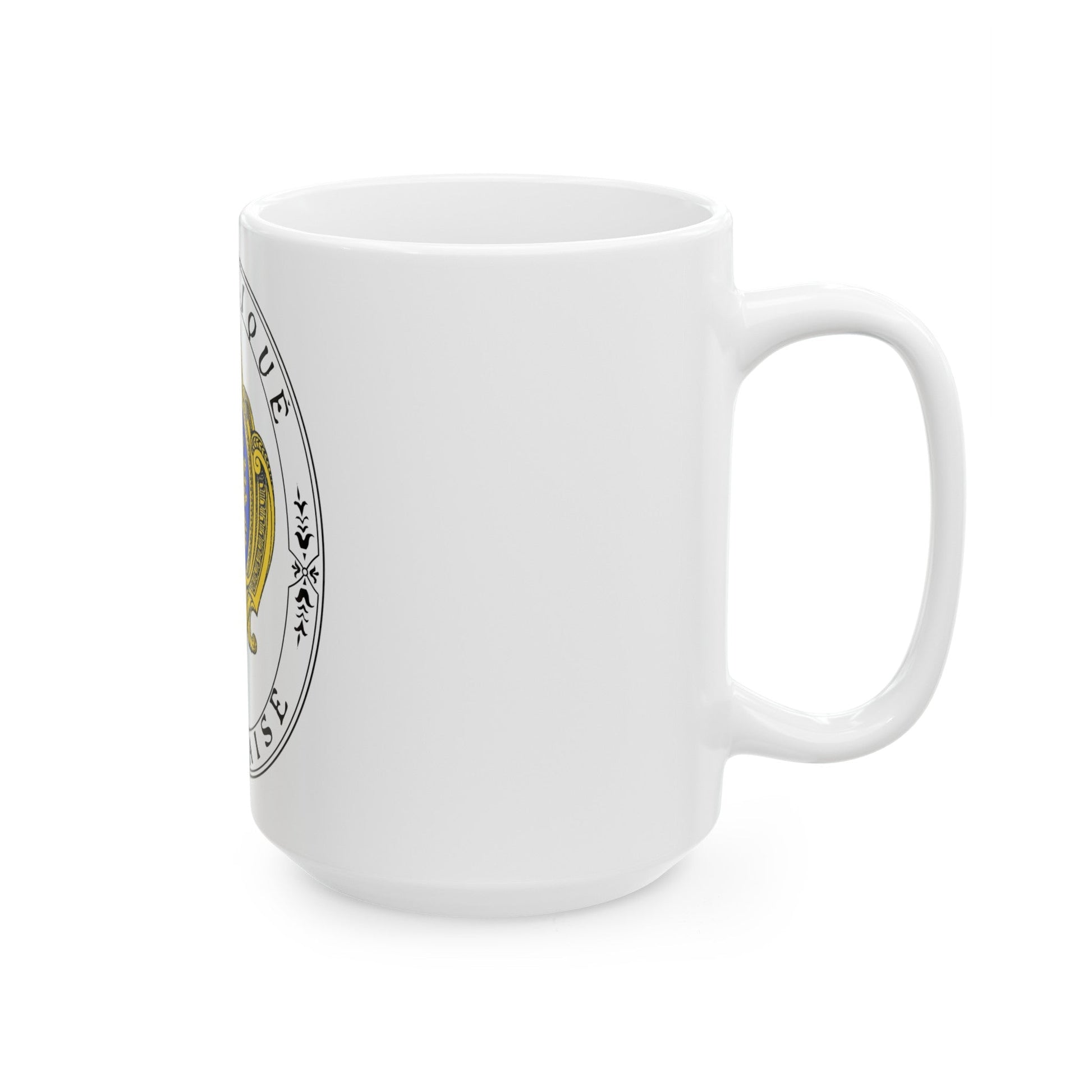 Coat of arms of the French Republic (1905) - White Coffee Mug-The Sticker Space