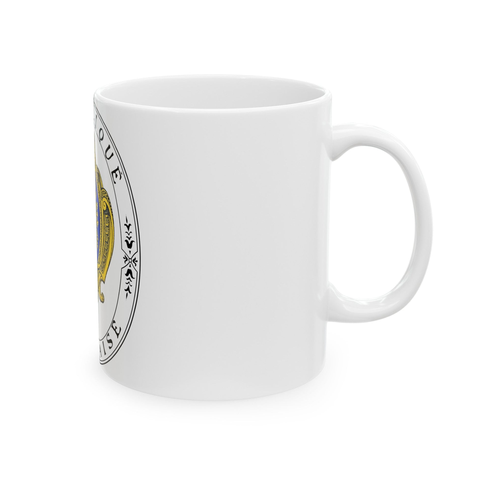 Coat of arms of the French Republic (1905) - White Coffee Mug-The Sticker Space