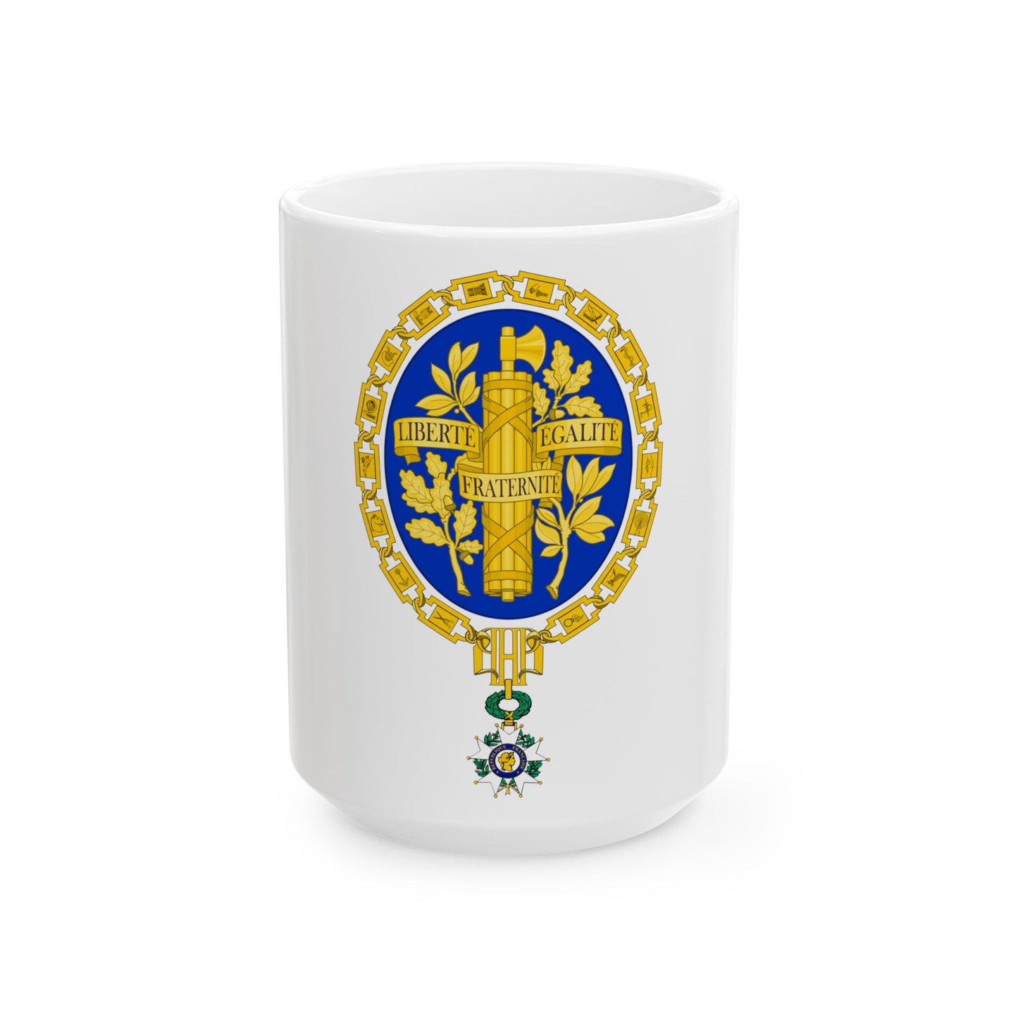 Coat of arms of the French Republic - White Coffee Mug