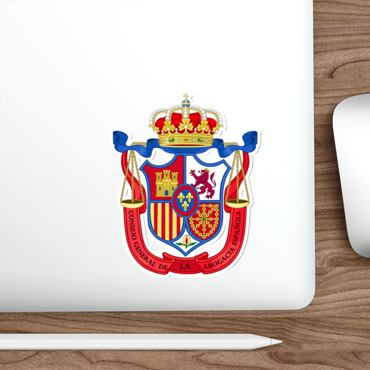 Coat of Arms of the General Council of Spanish Lawyers STICKER Vinyl Die-Cut Decal-The Sticker Space