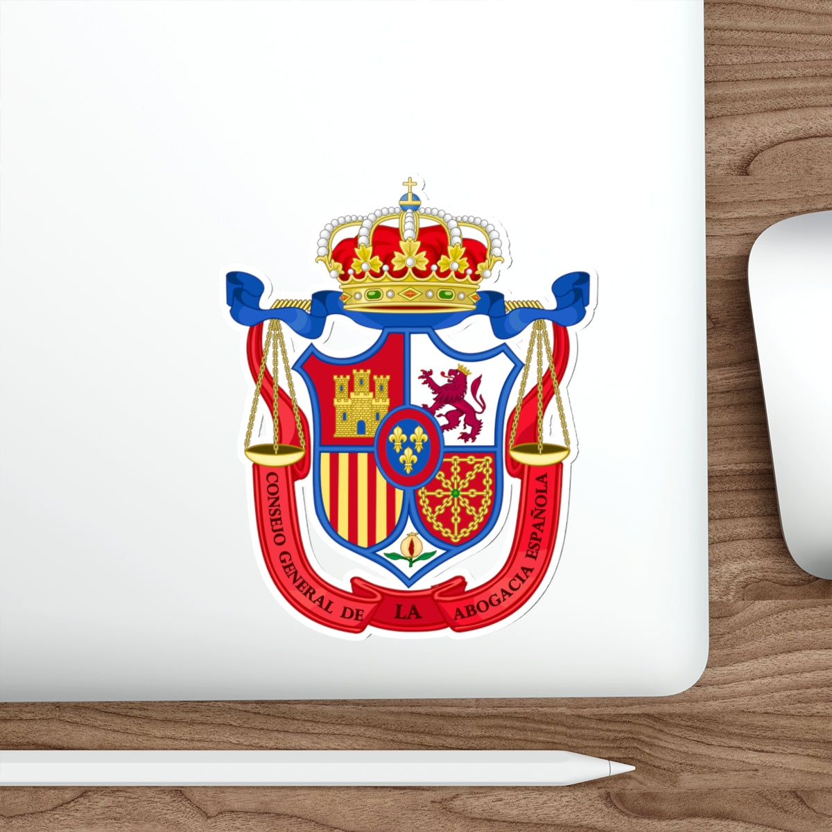 Coat of Arms of the General Council of Spanish Lawyers STICKER Vinyl Die-Cut Decal-The Sticker Space