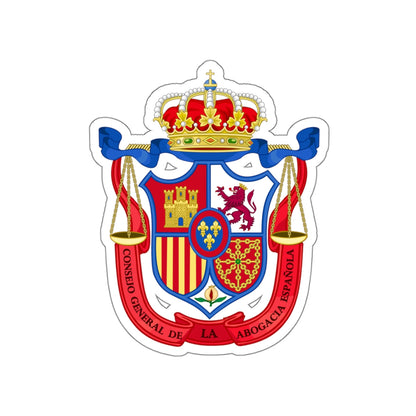 Coat of Arms of the General Council of Spanish Lawyers STICKER Vinyl Die-Cut Decal-White-The Sticker Space