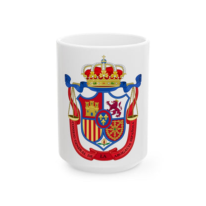 Coat of Arms of the General Council of Spanish Lawyers - White Coffee Mug-15oz-The Sticker Space