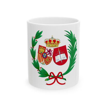 Coat of Arms of the General Council of Spanish Solicitors - White Coffee Mug-11oz-The Sticker Space