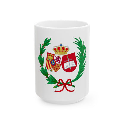 Coat of Arms of the General Council of Spanish Solicitors - White Coffee Mug-15oz-The Sticker Space