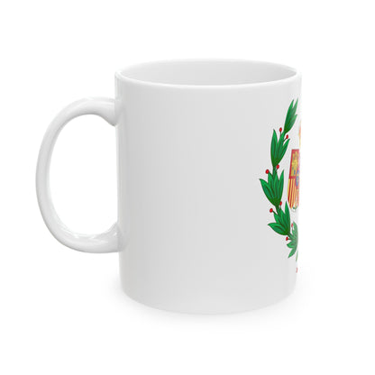 Coat of Arms of the General Council of Spanish Solicitors - White Coffee Mug-The Sticker Space