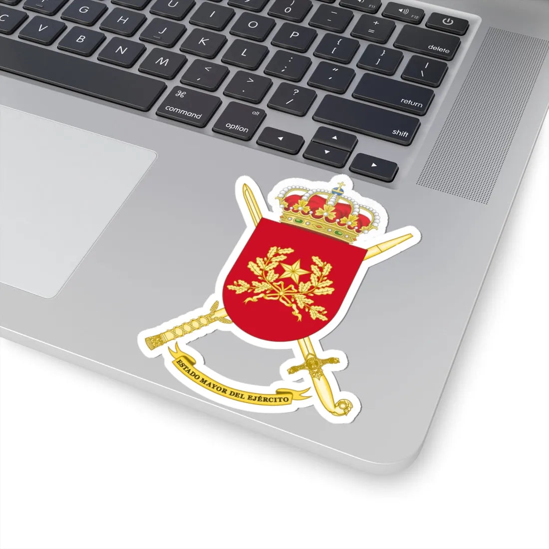 Coat of Arms of the General Staff of the Spanish Army (Spain) (Coat of Arms) STICKER Vinyl Kiss-Cut Decal - The Sticker Space