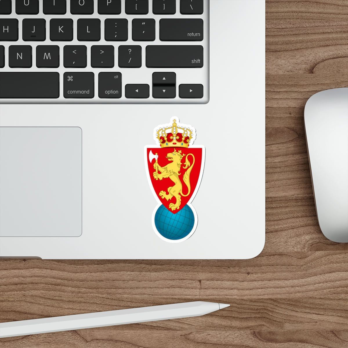 Coat of arms of the Geographical Survey of Norway STICKER Vinyl Die-Cut Decal-The Sticker Space