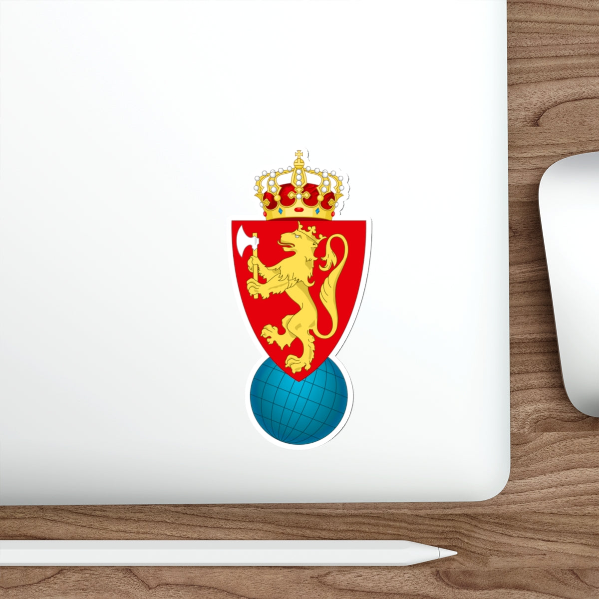 Coat of arms of the Geographical Survey of Norway STICKER Vinyl Die-Cut Decal-The Sticker Space