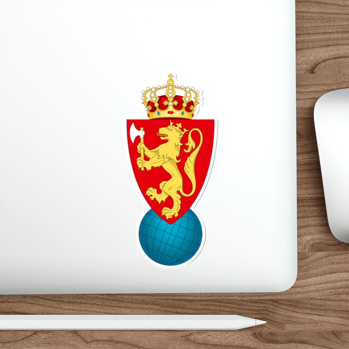 Coat of arms of the Geographical Survey of Norway STICKER Vinyl Die-Cut Decal-The Sticker Space