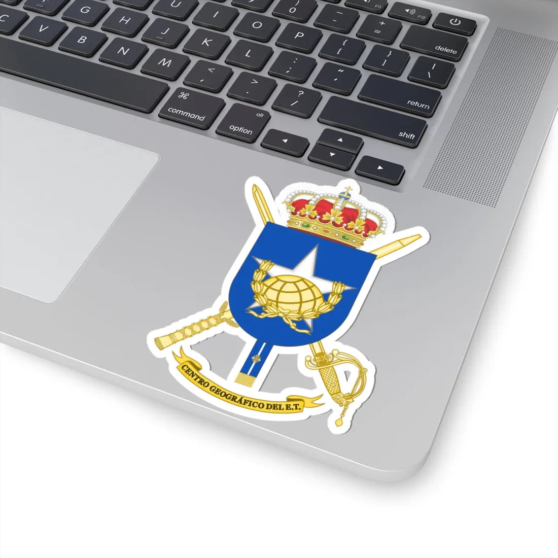 Coat of Arms of the Geography Centre of the Spanish Army (Spain) (Coat of Arms) STICKER Vinyl Kiss-Cut Decal - The Sticker Space