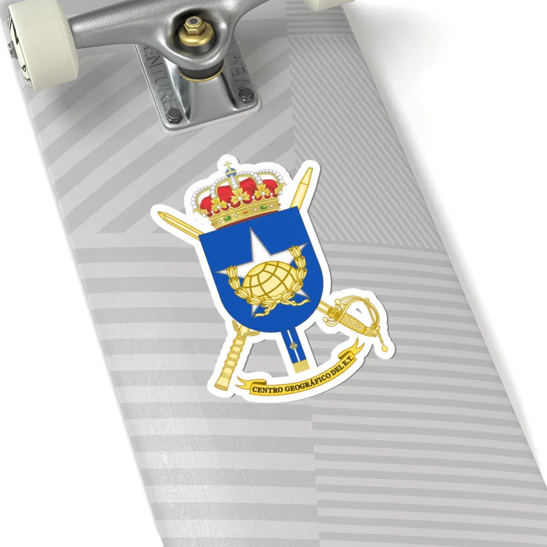 Coat of Arms of the Geography Centre of the Spanish Army (Spain) (Coat of Arms) STICKER Vinyl Kiss-Cut Decal - The Sticker Space