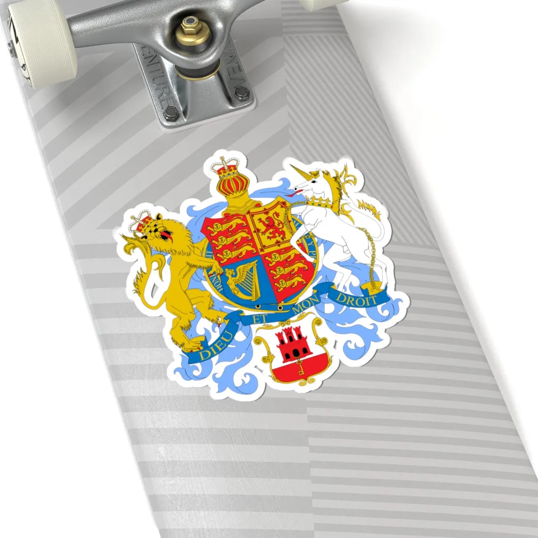 Coat of arms of the Government of Gibraltar (Spain) (Coat of Arms) STICKER Vinyl Kiss-Cut Decal - The Sticker Space
