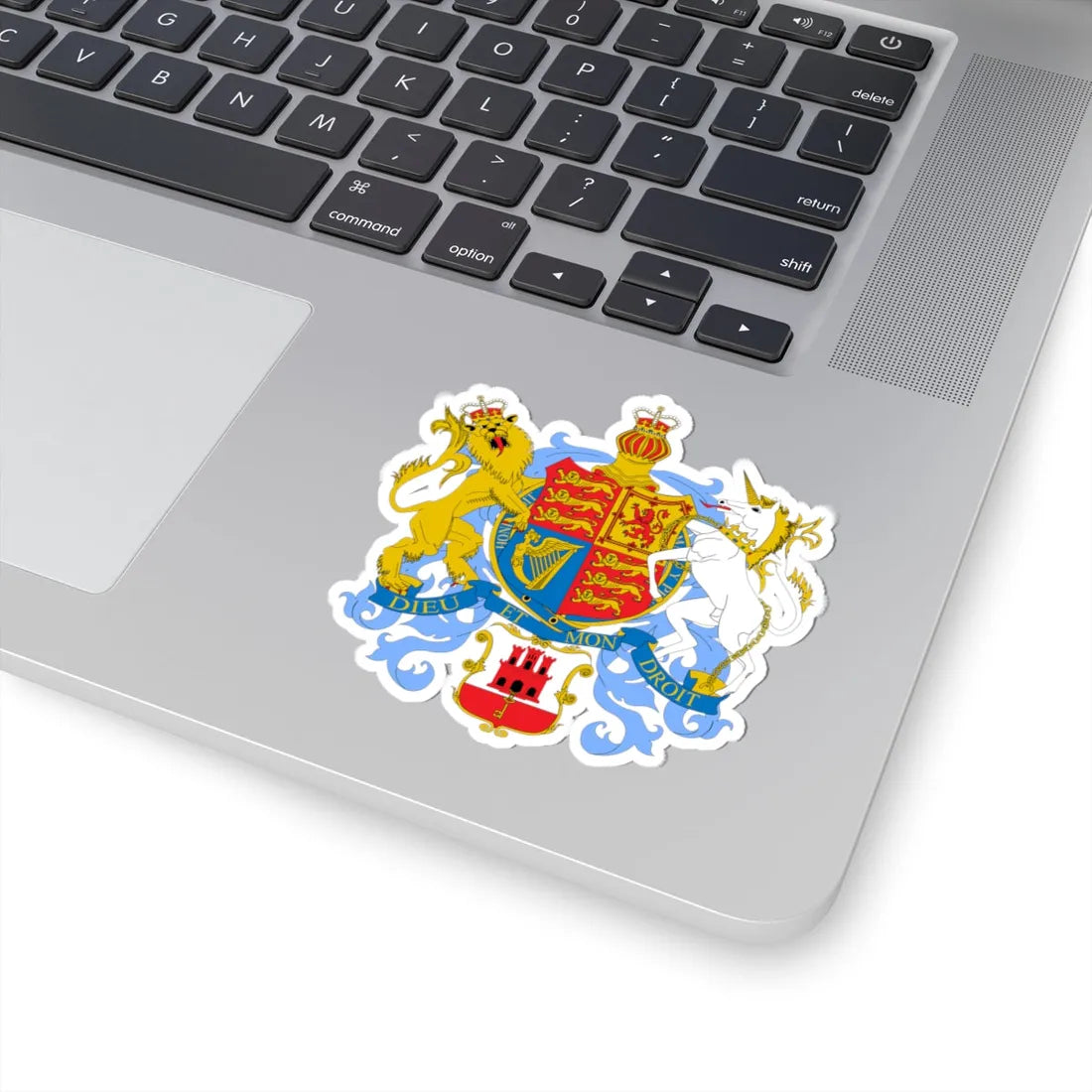 Coat of arms of the Government of Gibraltar (Spain) (Coat of Arms) STICKER Vinyl Kiss-Cut Decal - The Sticker Space