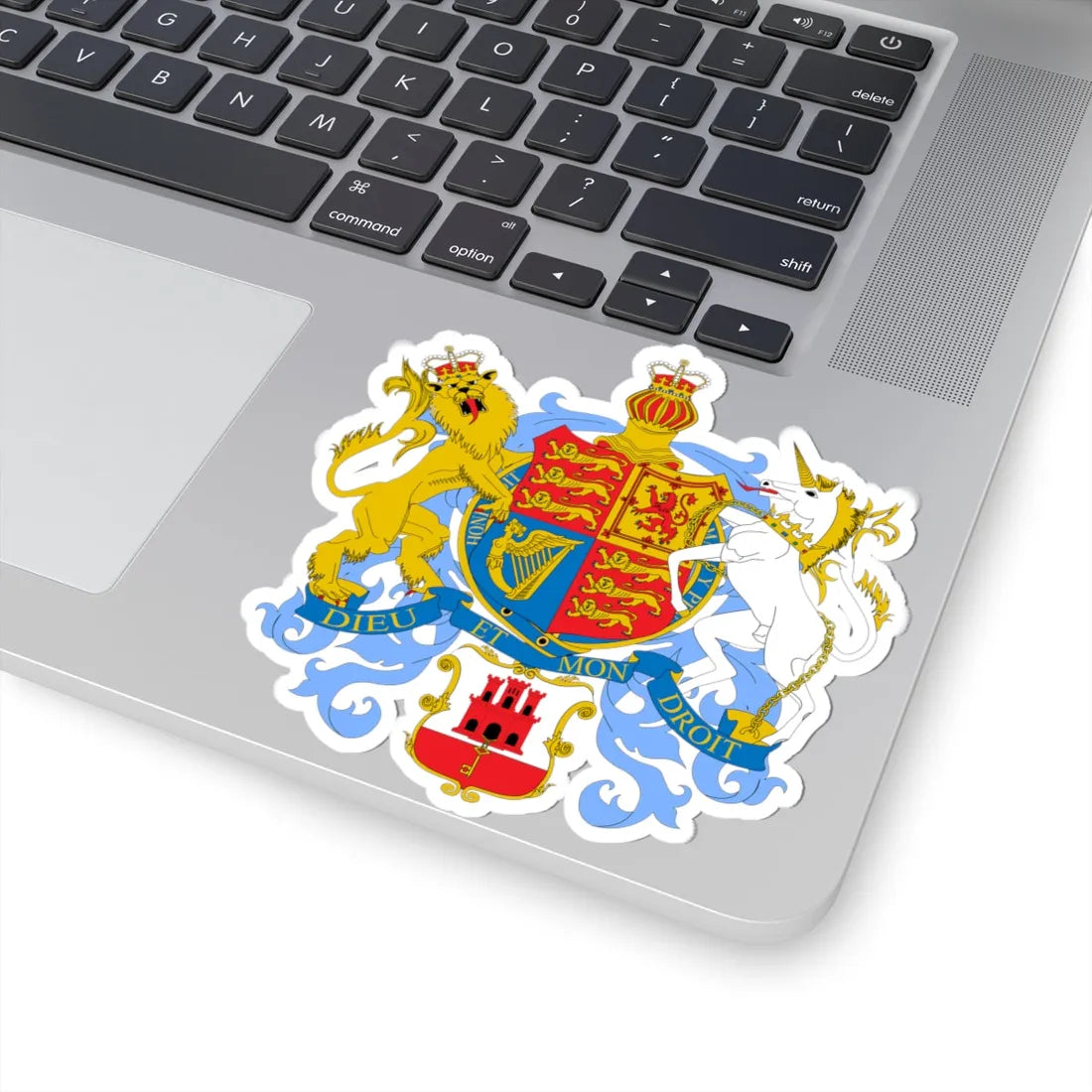 Coat of arms of the Government of Gibraltar (Spain) (Coat of Arms) STICKER Vinyl Kiss-Cut Decal - The Sticker Space