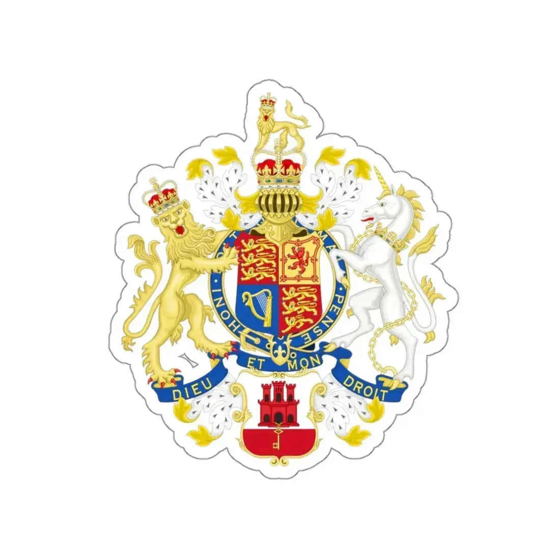 Coat of Arms of the Government of Gibraltar STICKER Vinyl Die-Cut Decal 3 Inch - The Sticker Space