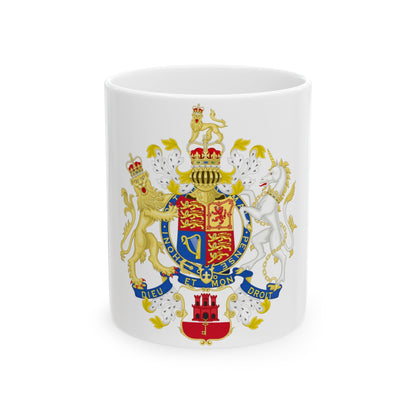 Coat of Arms of the Government of Gibraltar - White Coffee Mug-11oz-The Sticker Space