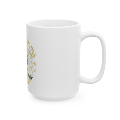 Coat of Arms of the Government of Gibraltar - White Coffee Mug-The Sticker Space