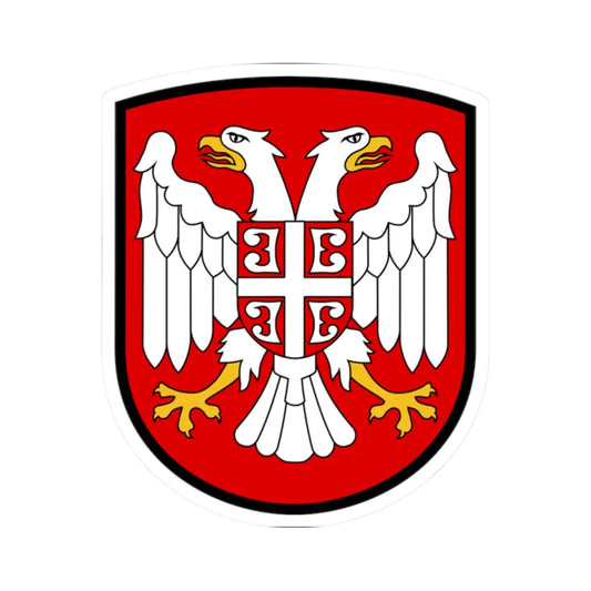Coat of arms of the Government of National Salvation (Serbia) (Coat of Arms) STICKER Vinyl Kiss-Cut Decal 2 Inch White - The Sticker Space
