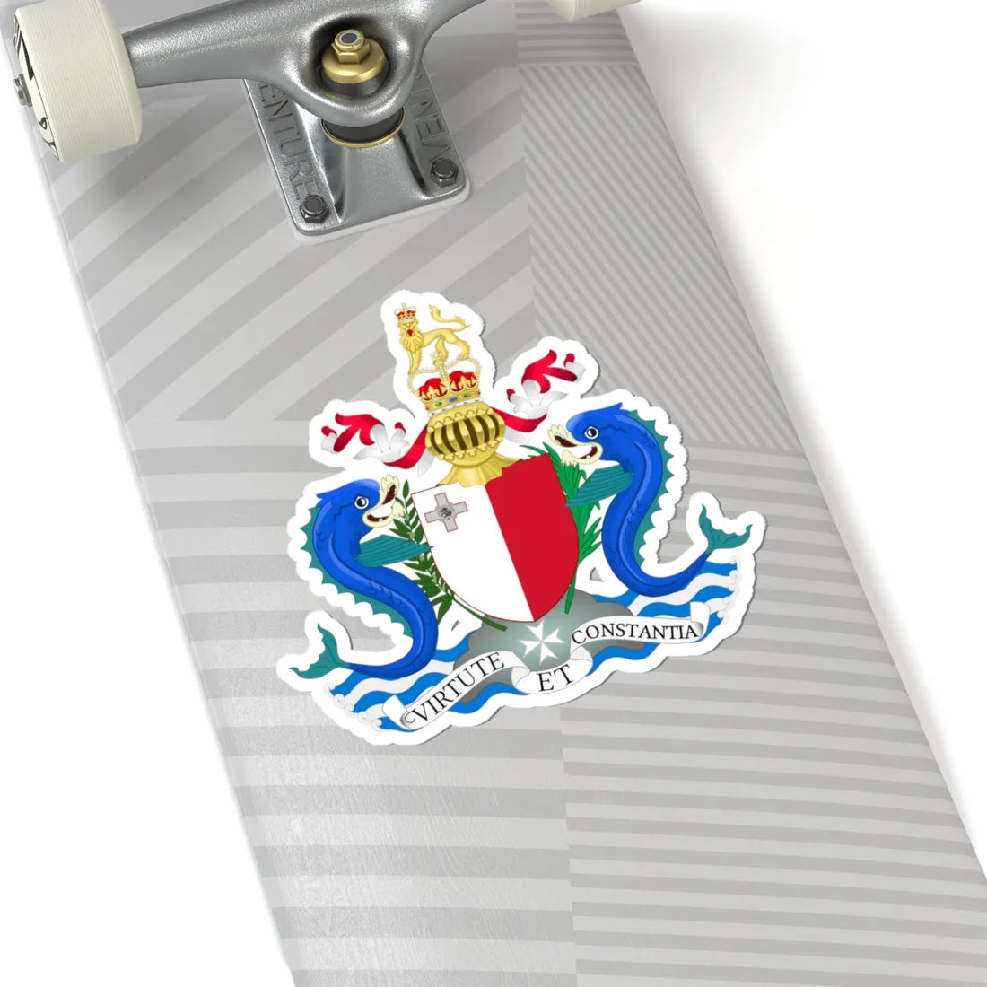 Coat of arms of the Governor-General of Malta 1964-1974 (Malta) (Coat of Arms) STICKER Vinyl Kiss-Cut Decal - The Sticker Space