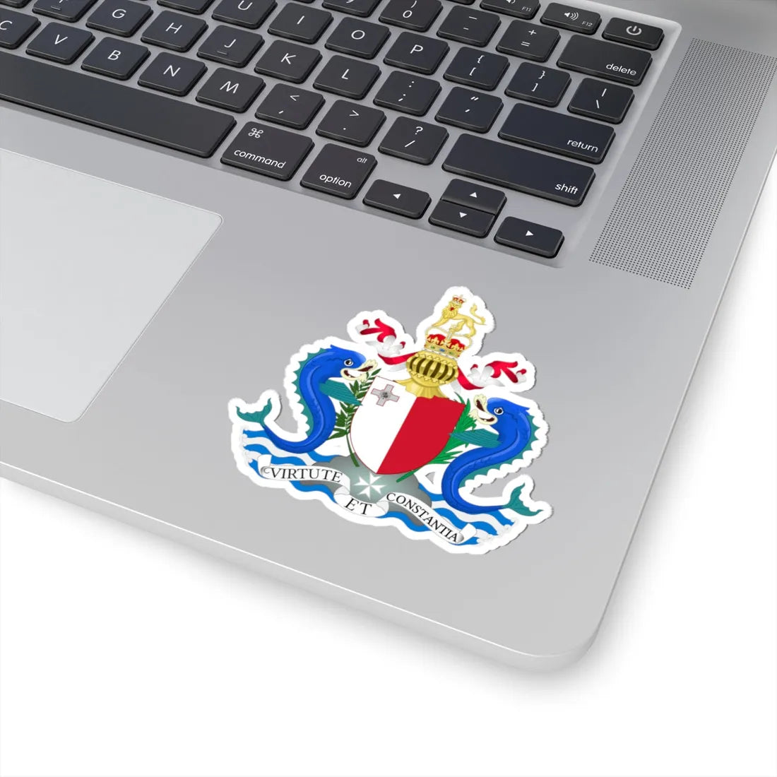 Coat of arms of the Governor-General of Malta 1964-1974 (Malta) (Coat of Arms) STICKER Vinyl Kiss-Cut Decal - The Sticker Space